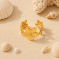 Golden Bloom Adjustable Ring