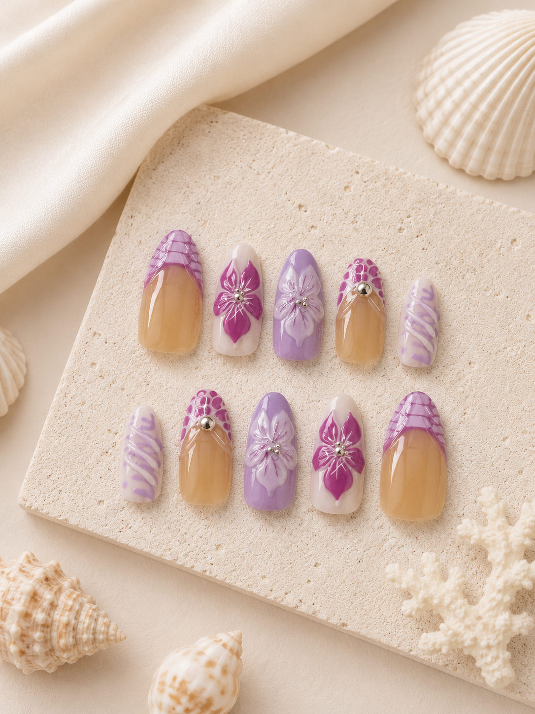 Orchid Bloom Press On Nails