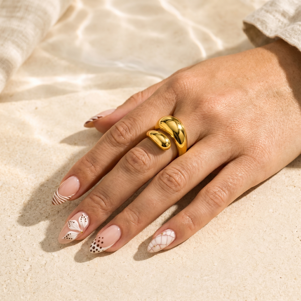 Golden Tide Adjustable Ring