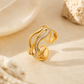 Amalfi Wave Adjustable Ring