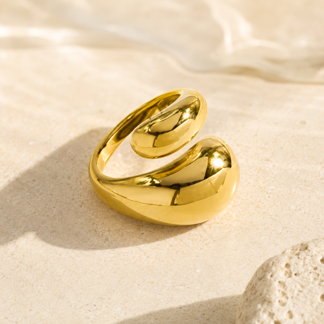 Golden Tide Adjustable Ring