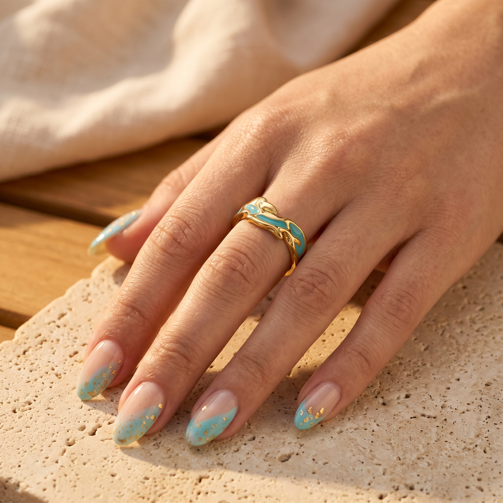 Seafoam Tide Adjustable Ring