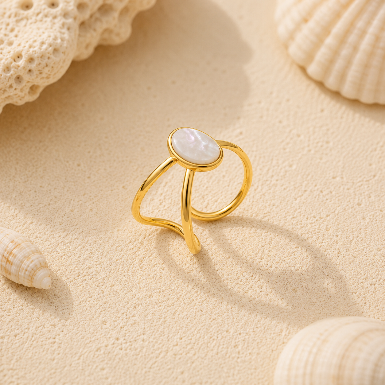 Sea Pearl Adjustable Ring