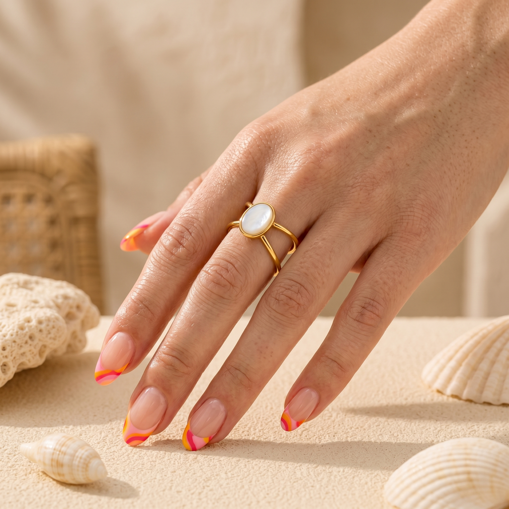 Sea Pearl Adjustable Ring