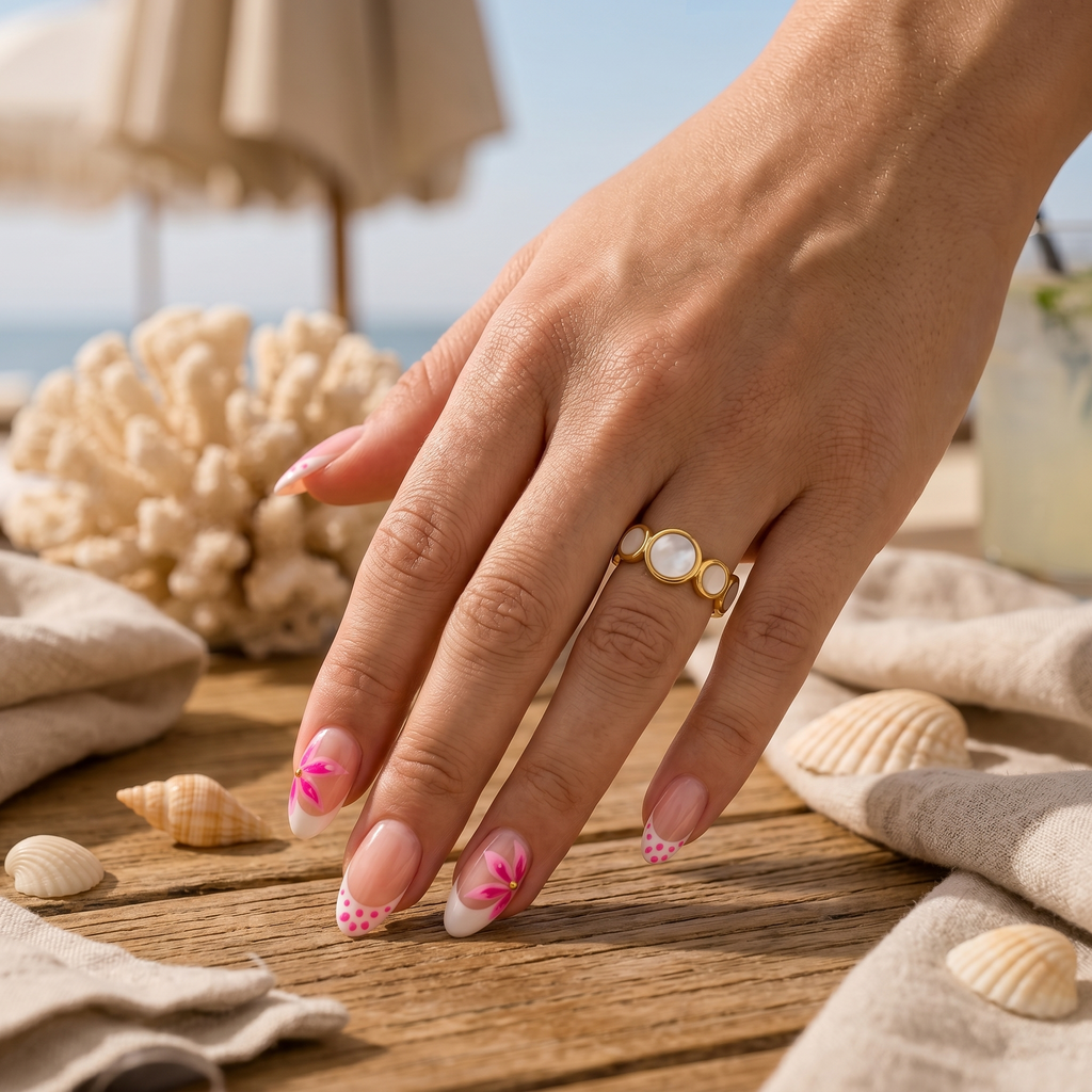 Moonshell Adjustable Ring