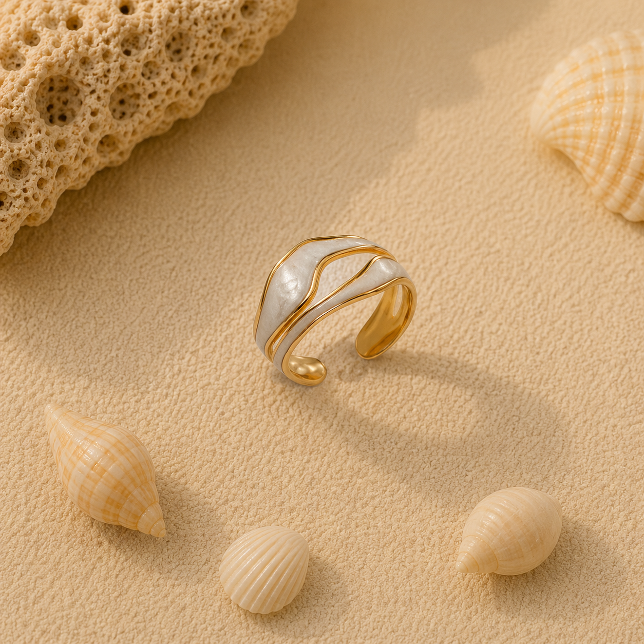 Ivory Dune Adjustable Ring