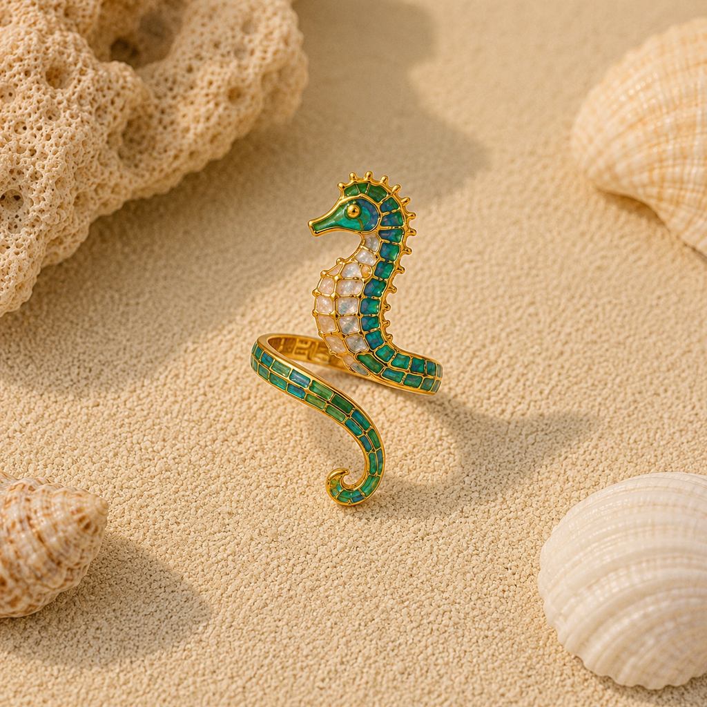 Laguna Seahorse Adjustable Ring