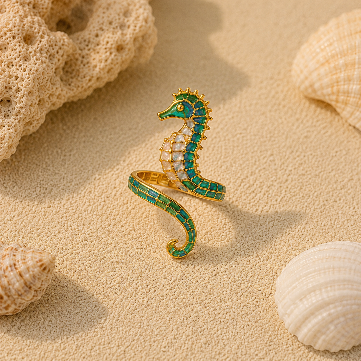 Laguna Seahorse Adjustable Ring