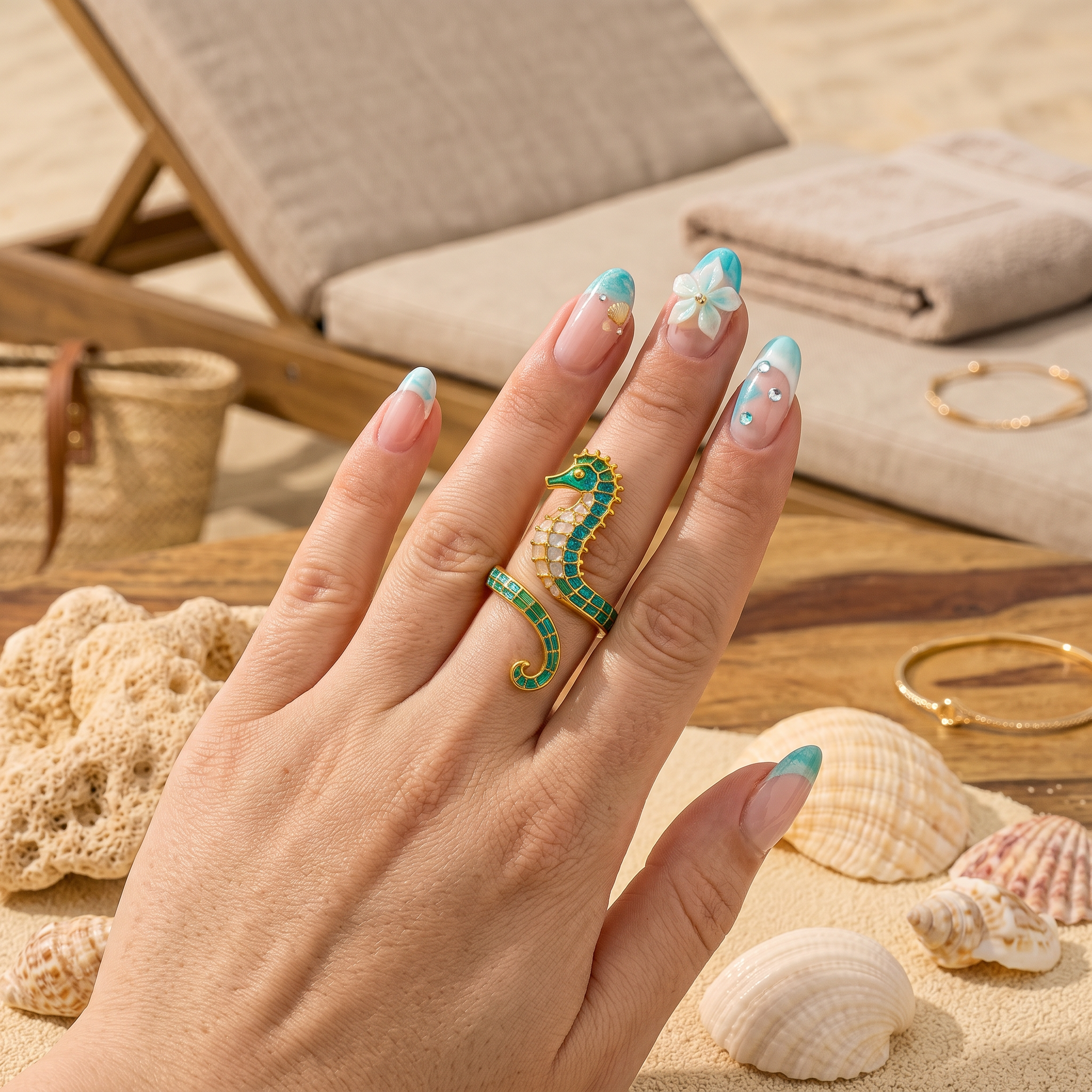 Laguna Seahorse Adjustable Ring